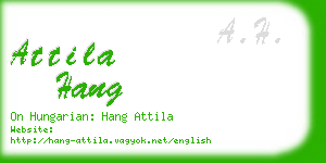 attila hang business card